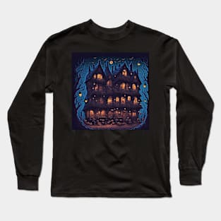 halloween haunted house Long Sleeve T-Shirt